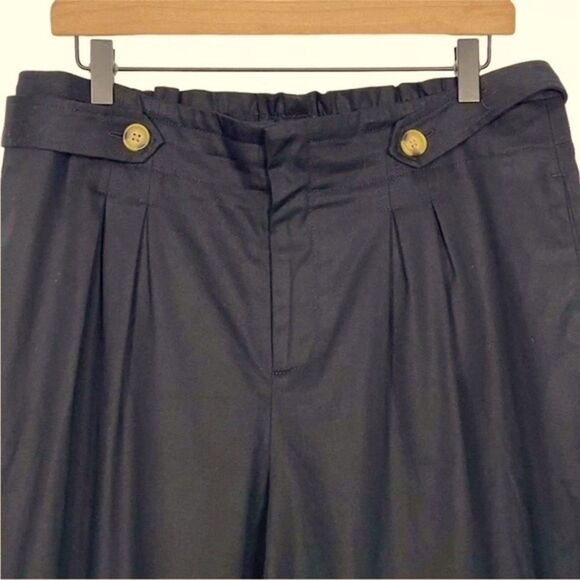 NWT Laundry by Shelli Segal straight leg, cuffed hem black pants.  Size 8 - Picture 3 of 9